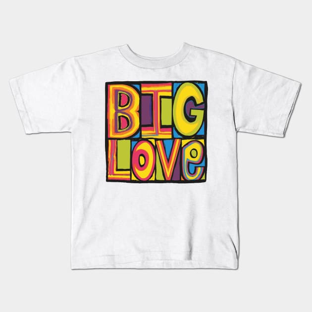 Happy Mondays 'BIG LOVE' Design Kids T-Shirt by LTFRstudio